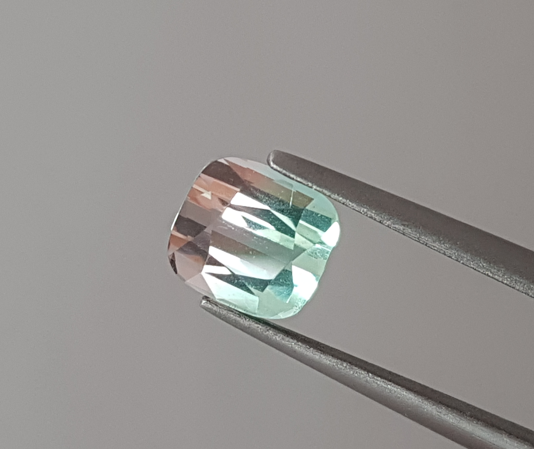 Tourmaline Bi-color, Pink and mint, 2.59 cts, Afghanistan