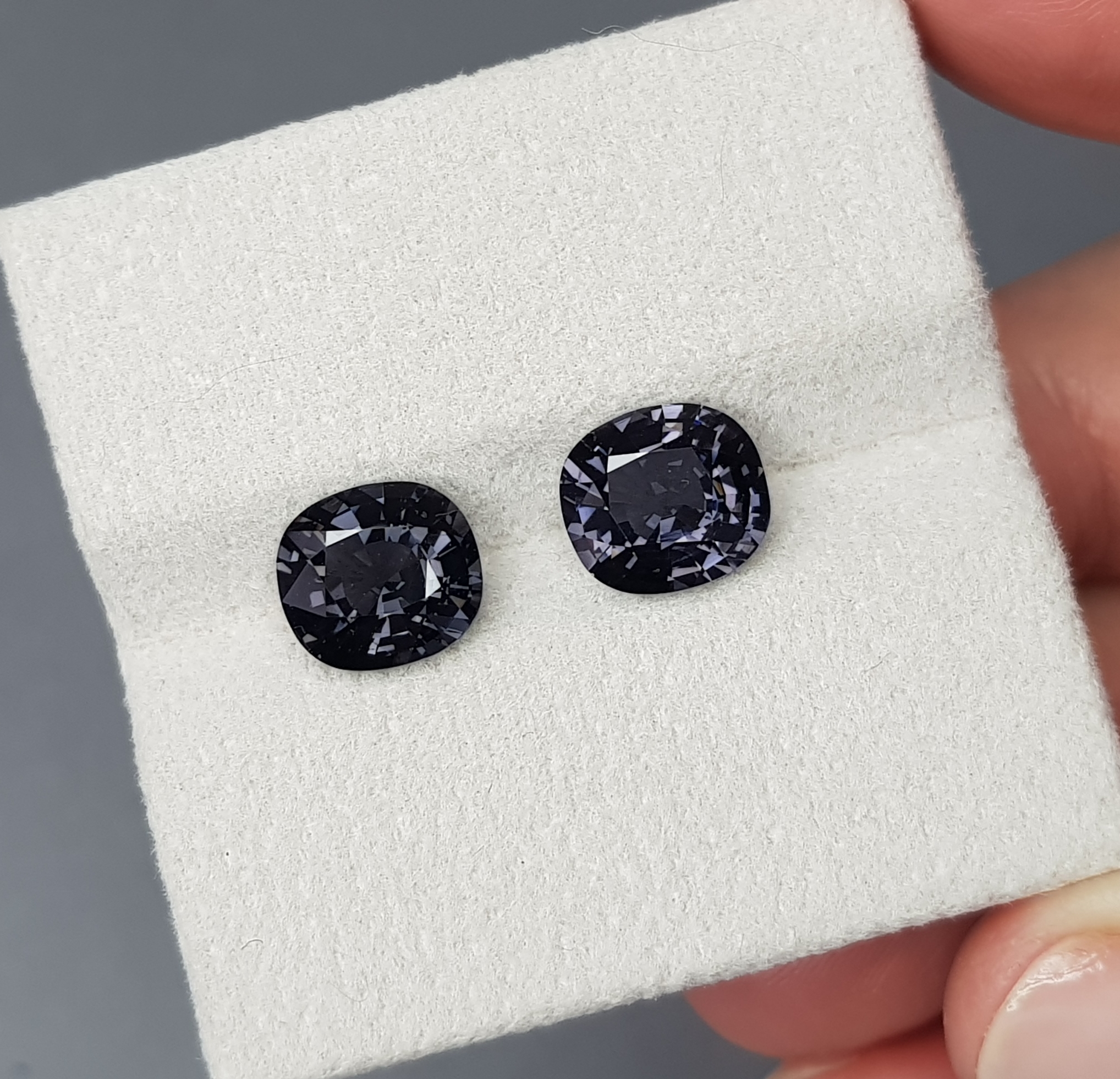 Spinel Gray, pair 6.05 cts, Burma